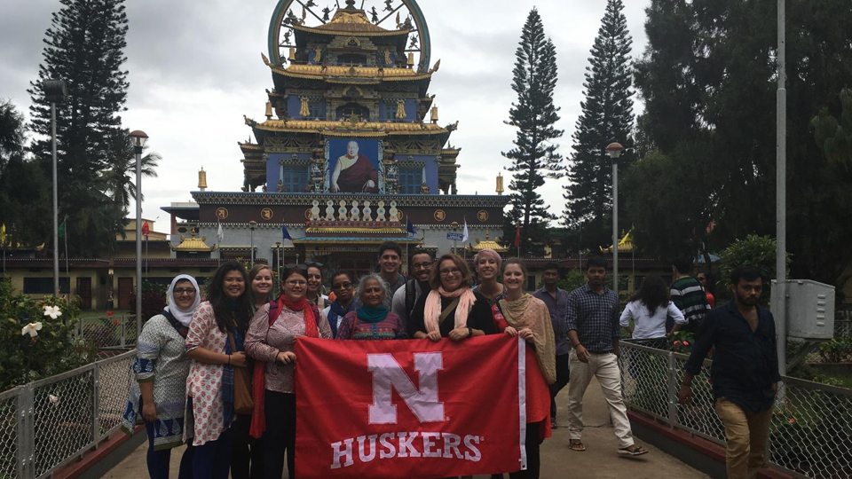 Students and faculty in Mysore, India